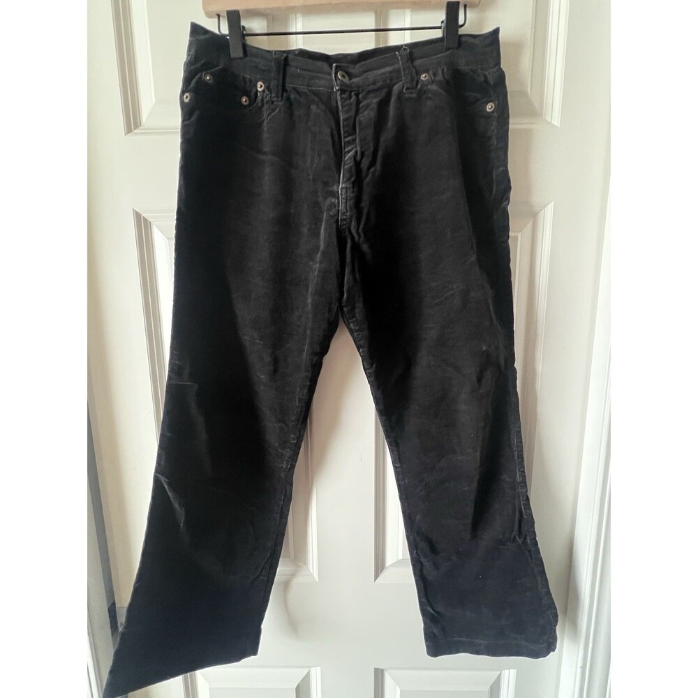 Vintage Y2K D&G Dolce & Gabbana Black Corduroy Pants  Made Italy 32” Waist